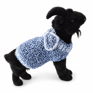 Chic Bow Bliss white (5) Chic Bow Bliss blue hand-knitted pet sweater with decorative bow