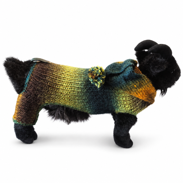 Chief of the Forest gradient knitted pet hoodie on white background