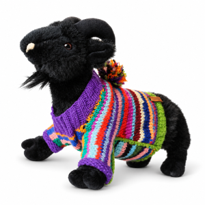 Cozy Critter Carnival white (5) Cozy Critter Carnival colourful hand-knitted pet sweater with pom-pom