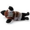 That’s How History Worked Out white (3) Brūns un pelēks adīts mājdzīvnieku džemperis ar augstu apkakli
